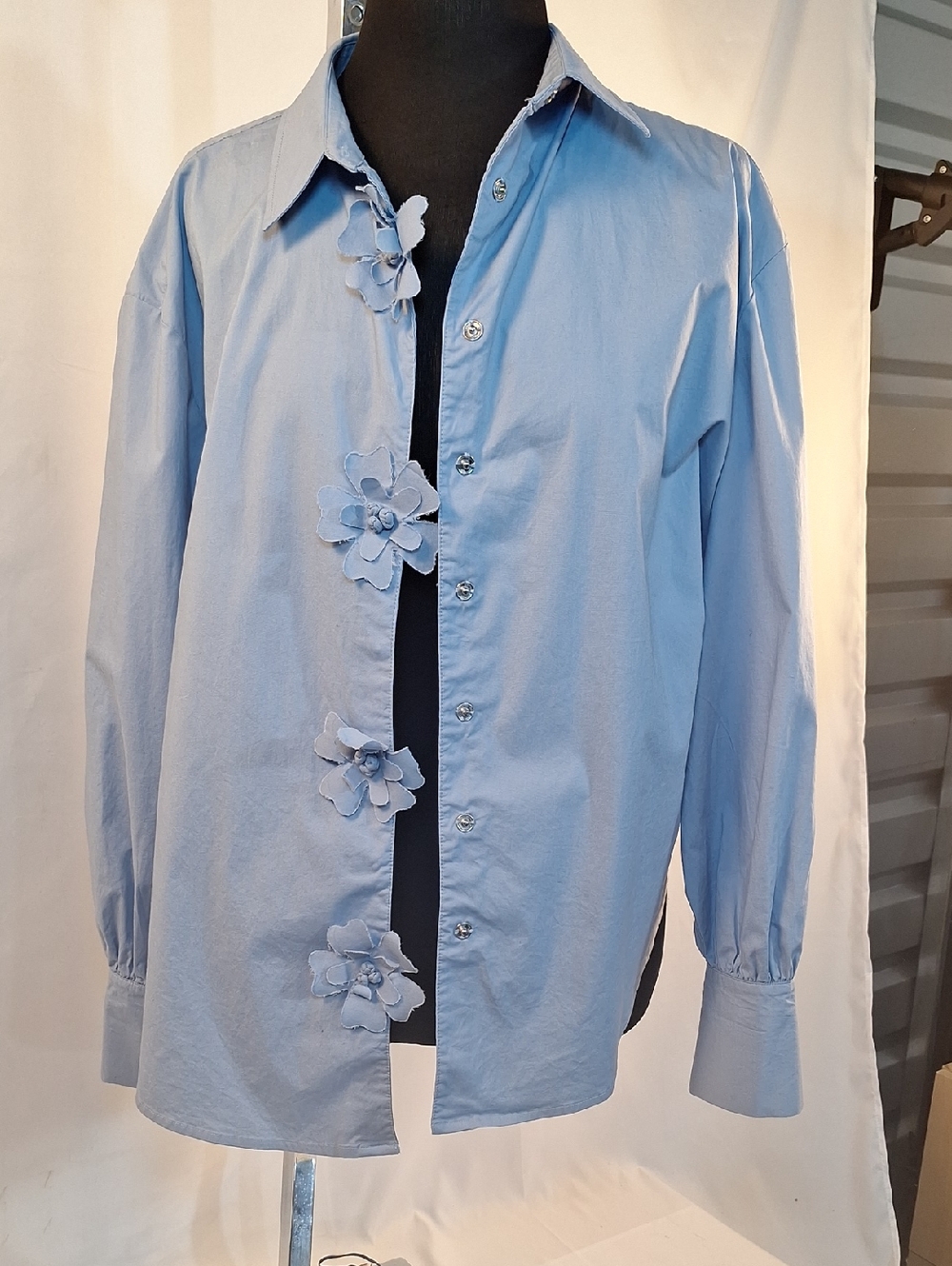 Christian Siriano Sky Blue Runway Top